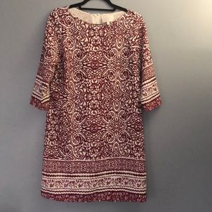 Skies are Blue Red Pattern Dress